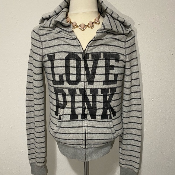LOVE PINK Graphic Full Zip Hoodie - Picture 1 of 6